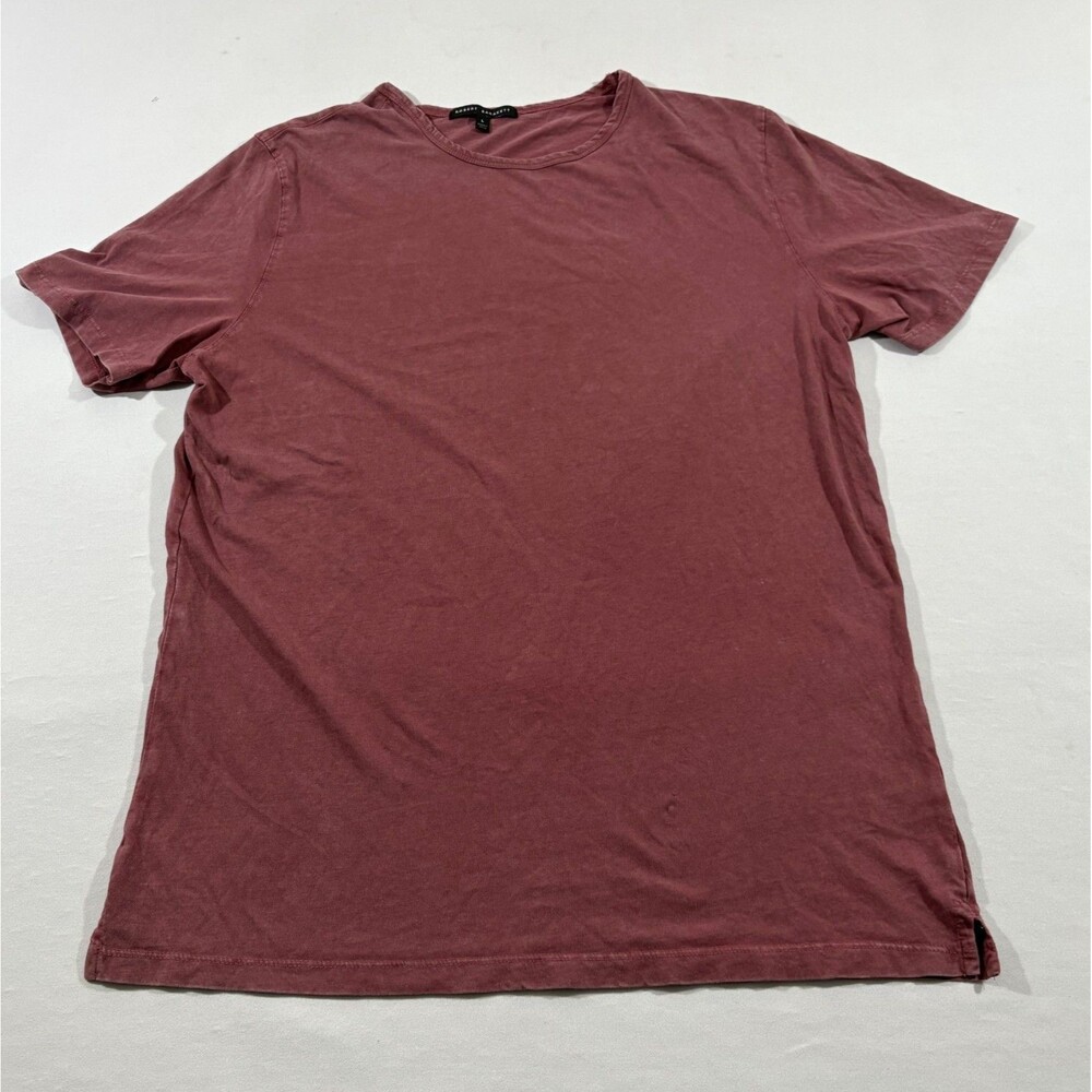 Robert Barakett Kentville Casual Mens Red Crew Short Sleeve Cotton Tee T-shirt L